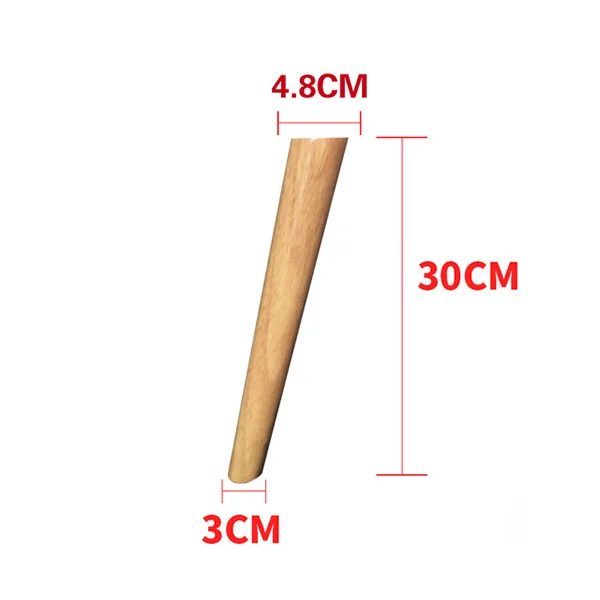 4Pcs Height10-30cm Solid Wood Furniture Legs, Inclined Cone Sofa Bed Cabinet Table and Chair Replacement Feet Sloping Feet 30cm