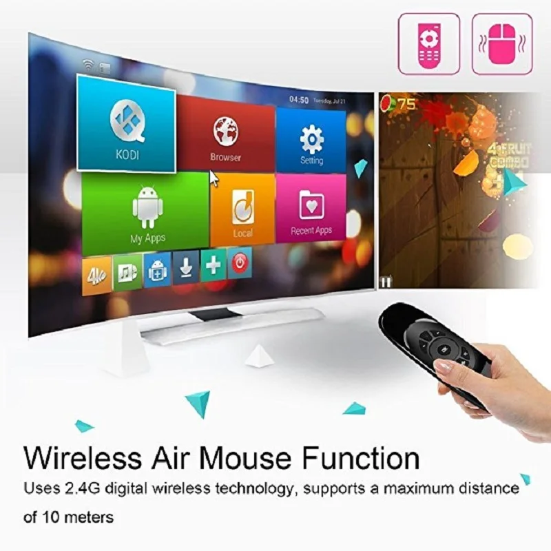 Беспроводная клавиатура Tikigogo C120 2 4G Air mouse русская английская Арабская испанская