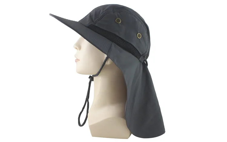Летняя Солнцезащитная шляпа ведро для мужчин и женщин Boonie шляпа с горлышком наружная защита от ультрафиолета Большие широкие полями Туризм рыболовная сетка дышащая