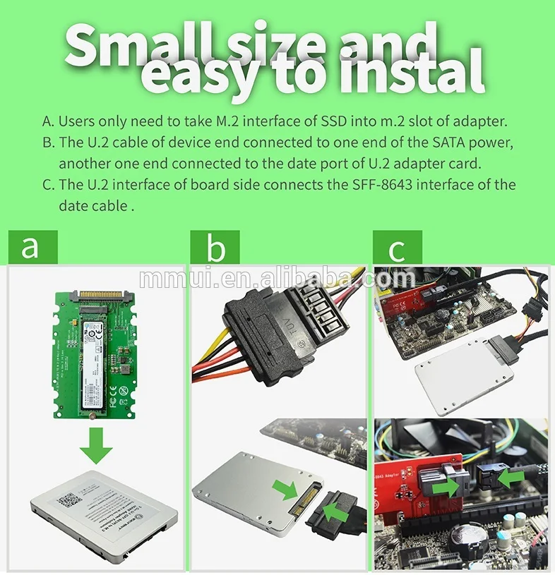 Новый M.2 NVME адаптер M.2 SSD для PCI-e U.2 SFF-8639 адаптер PCIe M2 преобразователь с корпус кабель для рабочего компьютерная составляющая