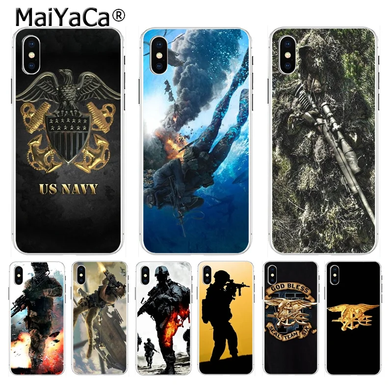 

MaiYaCa American Navy Seals Unique Newest The Fashion phone Case for Apple iPhone 8 7 6 6S Plus X XS max 5 5S SE XR Cover