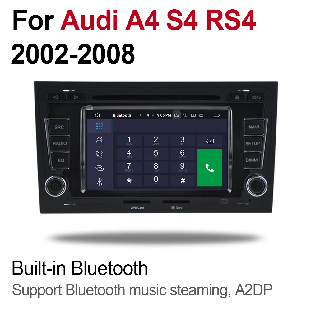 Cheap 4GB android 9.0 car dvd player for Audi A4 S4 RS4 8E 8H 2002~2008 MMI Multimedia GPS Navigation Map Autoradio WiFI Bluetooth MAP 1