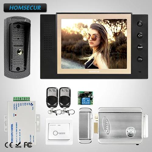 

HOMSECUR 8" Hands-free Video Door Entry Security Intercom+Outdoor Monitoring TC041 + TM801-B