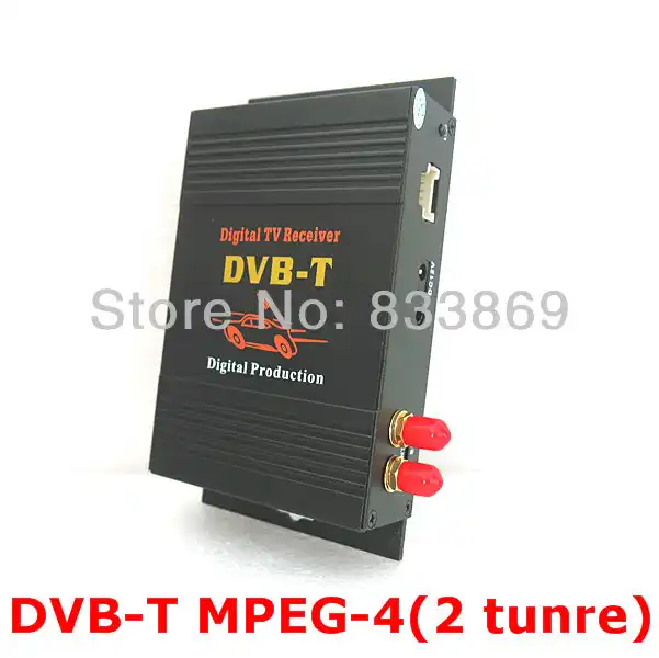 4 видеовыхода, двойная антенна автомобиля DVB-T MPEG-4 цифровой ТВ двойной тюнер ТВ приемник Мини ТВ приставка для автомобиля DVD