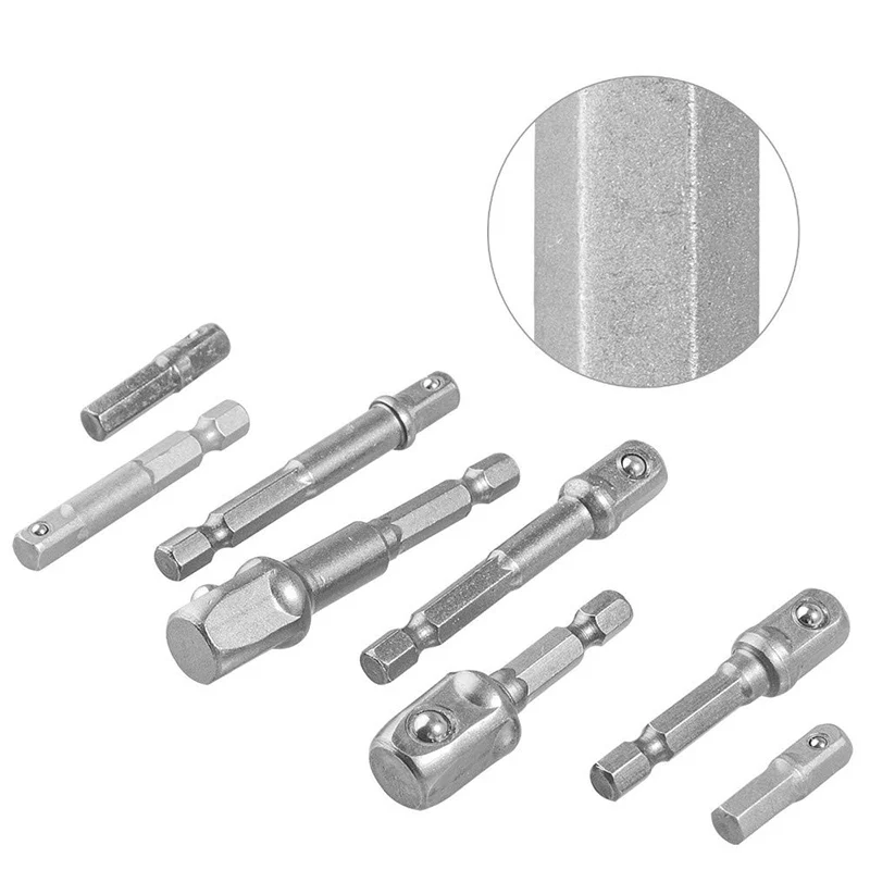 8 hexagonal impact adapter bits, 14 38 12 shank3