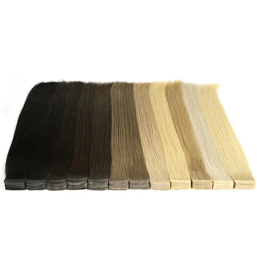 Neitsi Luxury Tape In Remy Human Hair Extensions Double Drawn Adhesive Straight Skin Weft Hair 20'' 2.5g/pc 60PCS 80PCS