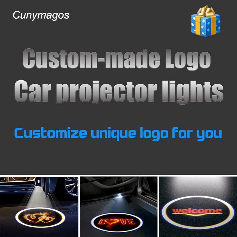 

2PCS Customized Universal Wireless Car Door Welcome Light Car Door Shadow LED Welcome Lamp LED Laser Ghost Shadow Projector Lamp