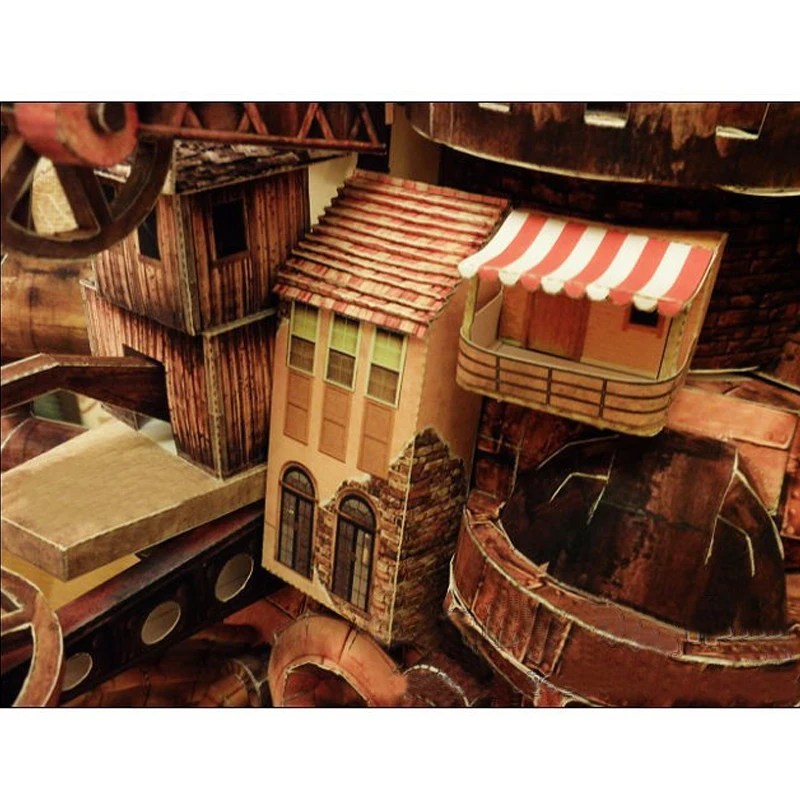 Детская игрушка DIY 3D бумажная головоломка модель Хаяо MiyazakiHowl движущаяся замок Тип земли