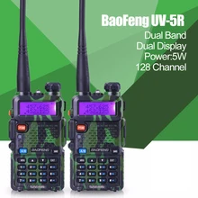2pcs Promotion Camouflage BAOFENG UV-5R Walkie Talkie Dual Band Radio 136-174Mhz &400-520Mhz Baofeng UV5R handheld Two Way Radio