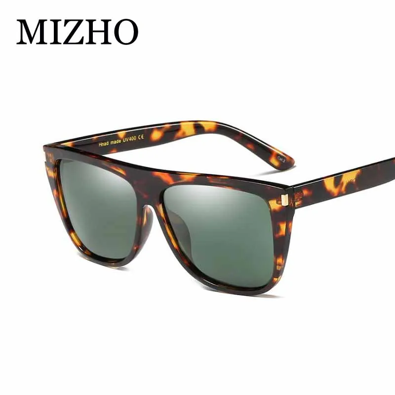 Женские пластиковые солнцезащитные очки MIZHO черные поляризационные квадратные