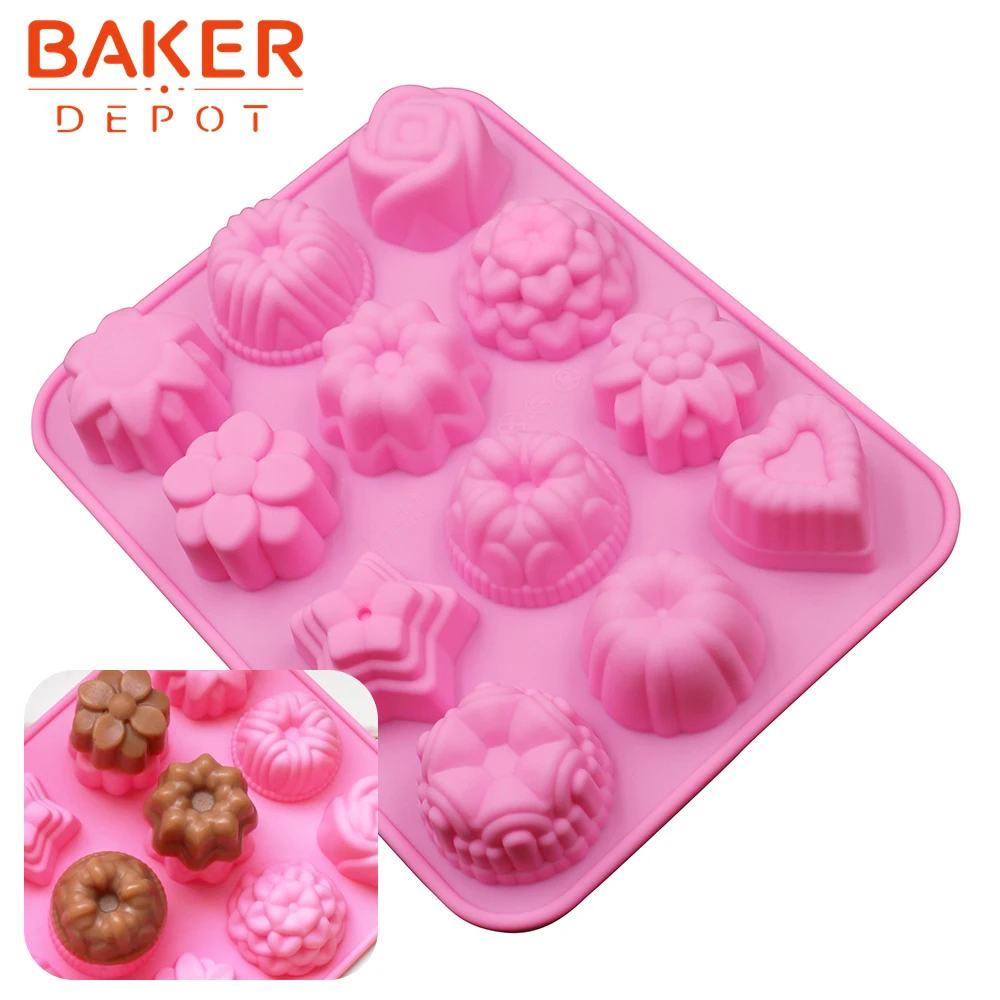 Бейкер депо силиконовая форма для мыла цветок инструмент для выпечки торта кекс пудинг jello льда прессформы печенья Печенье Хлеб пресс-формы для выпечки - Цвет: 3-CDSM-094