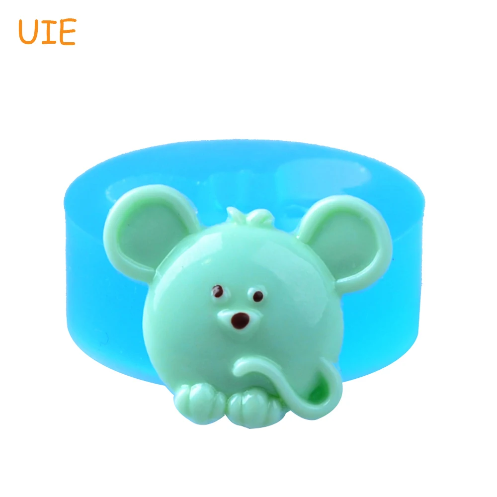 

DYL041U 17.6mm Mouse Flexible Silicone Mold - Cupcake Topper, Dessert, Fondant, Chocolate, Resin, Candy, Gum Paste, Jewelry DIY