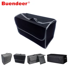 Buendeer Car Trunk Organizer Soft Felt Folding Storage Box Fireproof Organizer Bin Auto Stowing Tidying Bag Car Storage tool