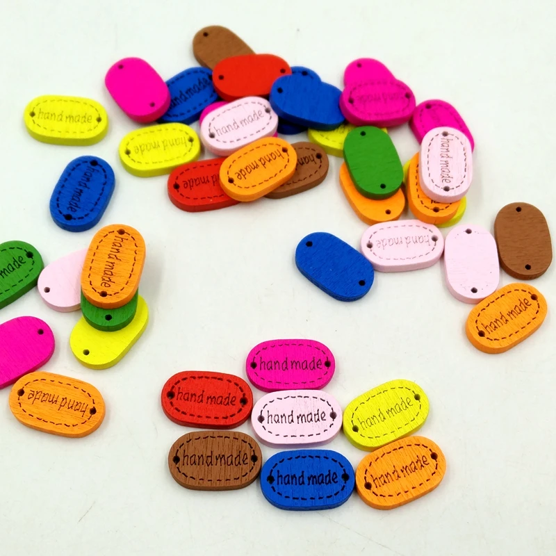 

Wooden Buttons 20mm colorful oval 2 holes for handmade Gift Box Scrapbook Craft Party Decoration DIY favor Sewing draw Wh