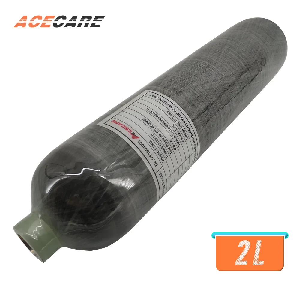 Outdoor Sports Paintball Used 2L 4500psi 300bar Carbon Fiber Gas Cylinder /PCP Air Tank