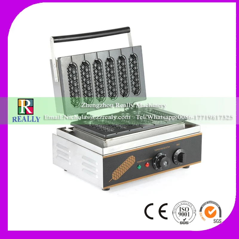 Professional waffle dog maker/hot dog waffle maker for making hotdogin