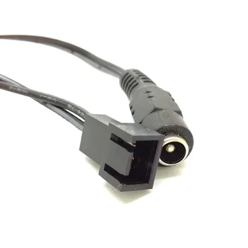 

PC 3pin/2pin fans male to 5.5x2.1mm female DC Power cable 12v 9v 5v fan Route adapter convertor cord