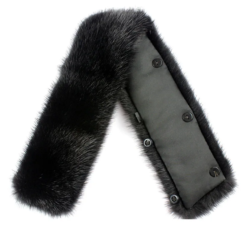 men's scarves & shawls ZDFURS * Winter Women Real Mink Fur Collar of  leather Coat Solid Warm Men Genuine Fur Stand Collar Black Brown Button Lining mens designer scarf