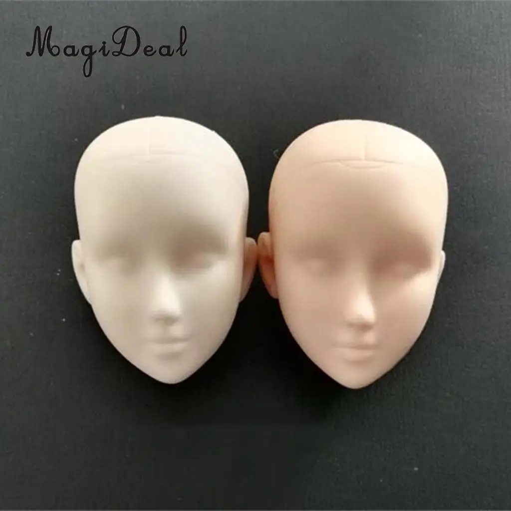 MagiDeal 1:6 Scale Vinyl Action Figure Doll Head Reference Sculpting Makeup Practice for Dolls Model Children Toy General Skin