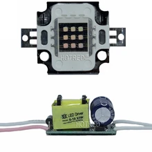 10 W UV led 395-400nm Yüksek Güç LED lamba çipi En kaliteli Ultraviyole Mor Diyot Verici + Iç/Dış LED sürücü(China)