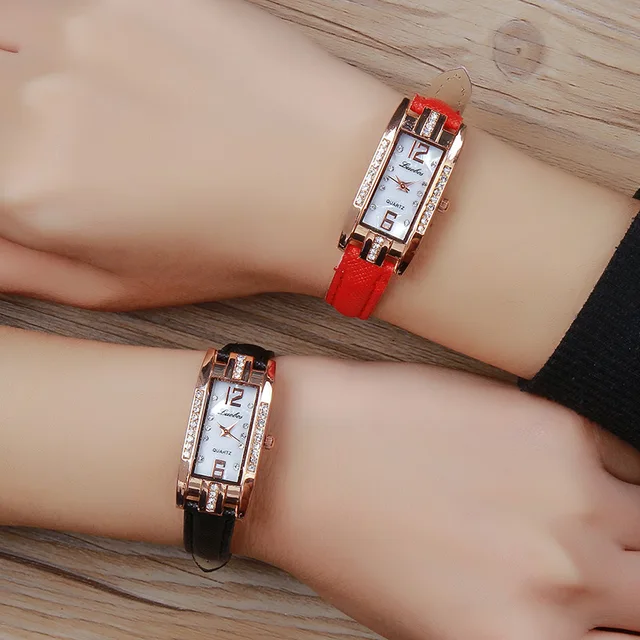 New 2018 Small Dial Women casual wristwatch Ladies Leather rhinestone Quartz Wat New 2018 Small Dial Women casual wristwatch Ladies Leather rhinestone Quartz Wat