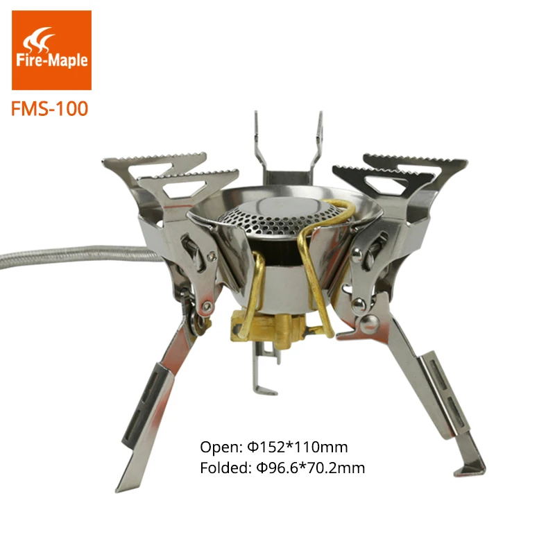 Fire-Maple складные горелки перевернутая походная плита Кемпинг Пешие Прогулки Сплит газовая плита из нержавеющей стали оборудование 308 г 2450 Вт FMS-100