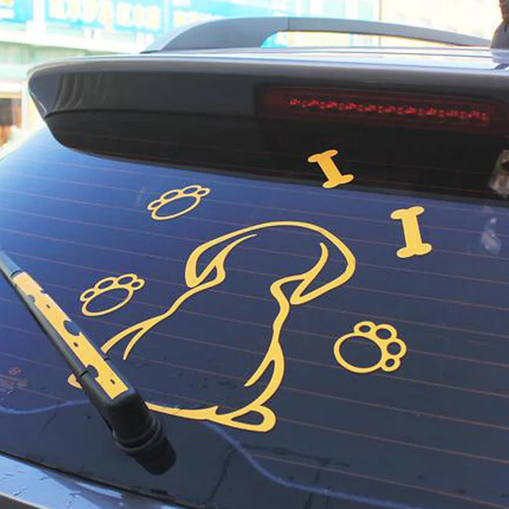 

Spot Cute Dog Wagging Tail Style Decal Vinyl Sticker Window Panel Wiper Sticker **