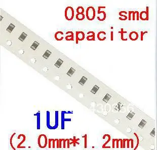 

0805 smd конденсатор 1 мкФ 105K 25V 200 шт./лот