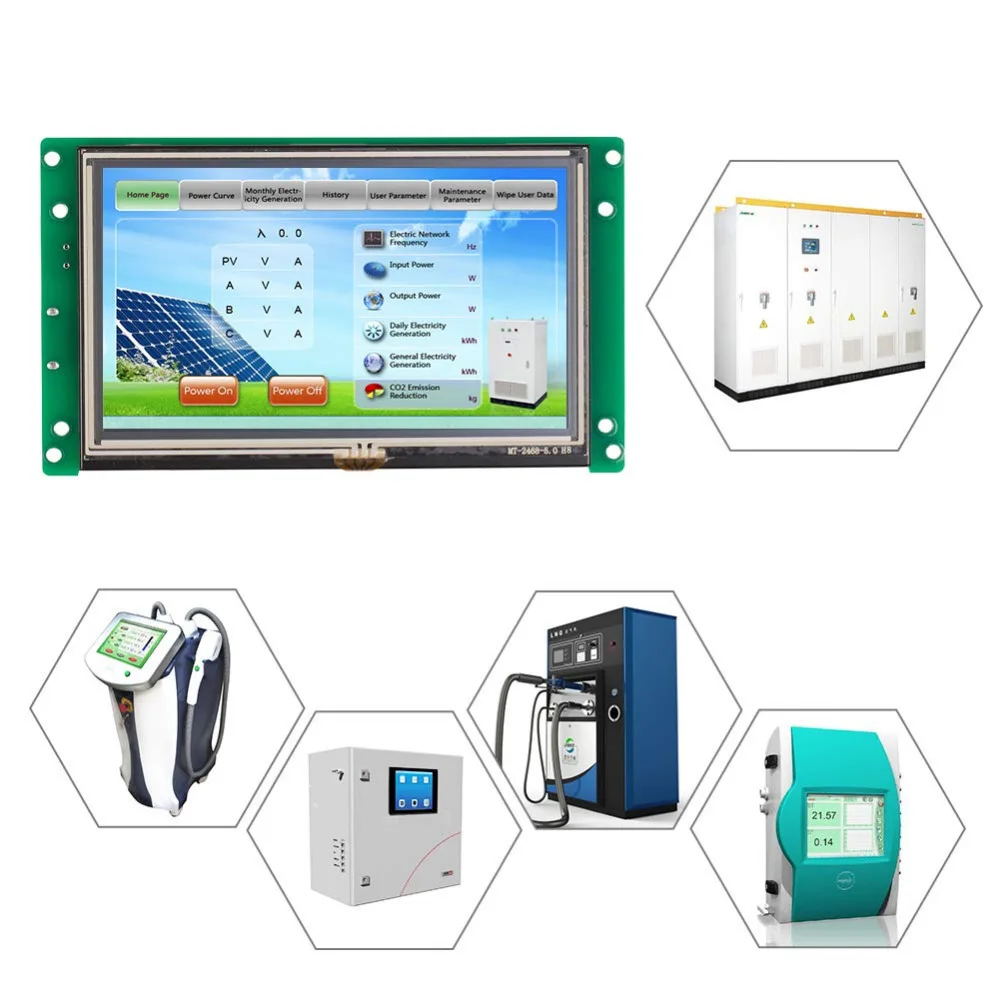 10,1 дюймов UART HMI Smart lcd Встроенный сенсорный дисплей модуль поддержка интерфейса RS232/RS485/ttl для использования оборудования