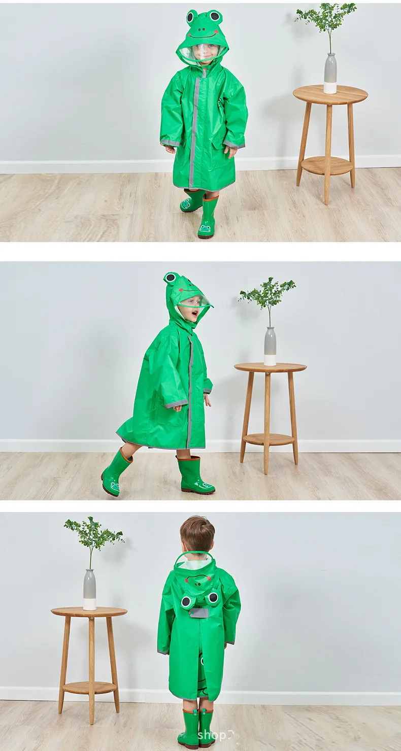 14.90-145CM waterproof raincoat for children kids baby rain coat poncho boys girls primary school students rain poncho jacket