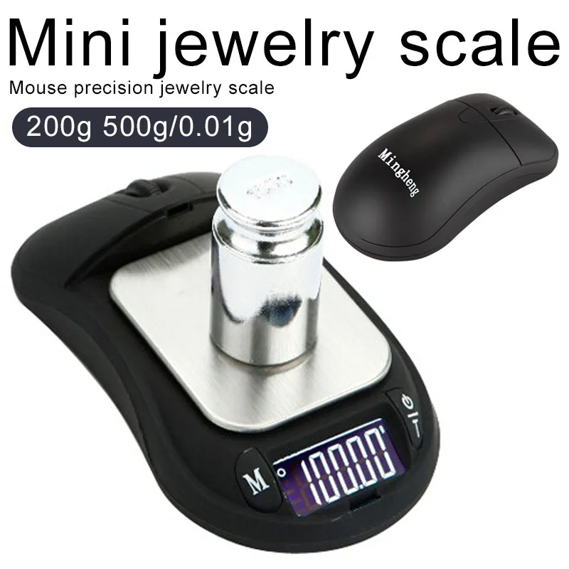 

Durable Electronic Mouse Scale 0.01g Stainless Steel Platform Multifunction Scales Company Jewelry Scale Gem Gift Jewelry Shop