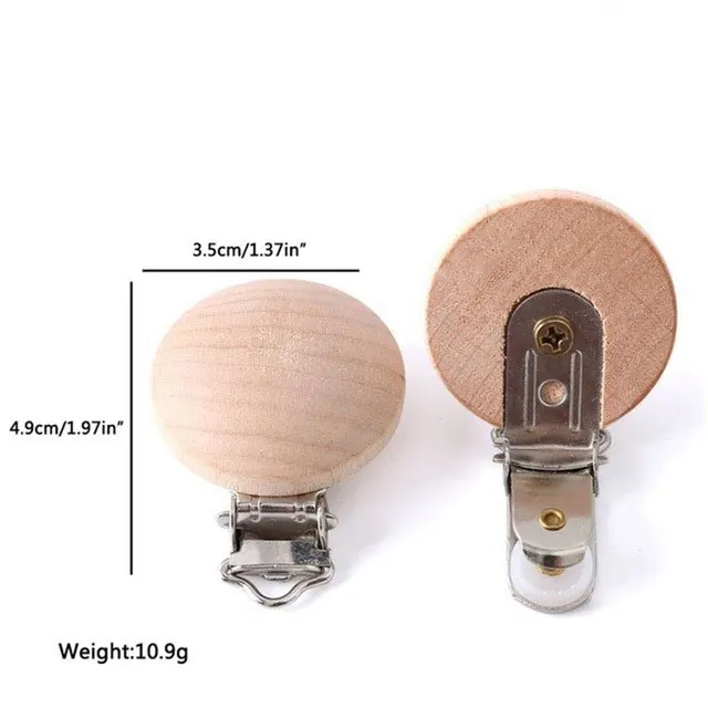50 шт. клипсы для соски Бук деревянные клипсы для пустышки цепочка деревянная пустышка зажимы деревянные заготовки Прорезыватель держатель DIY для детских товаров - Цвет: Big Without Hole