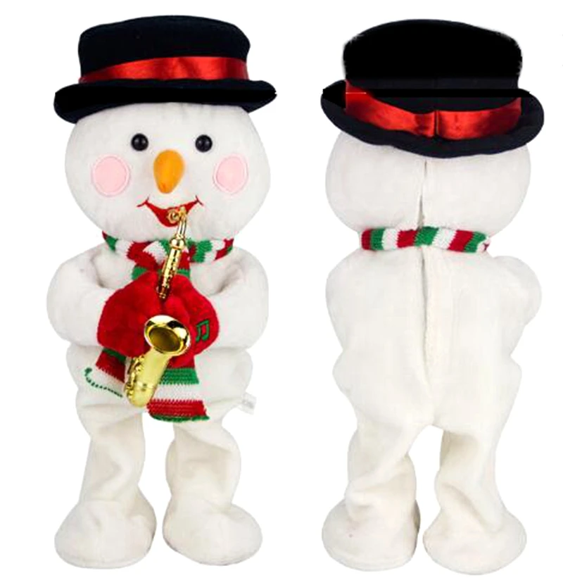 Рождество Электрический Санта Клаус Рождественская шапка олень Снеговик музыка Танцующая кукла подарок игрушки, украшения для детей