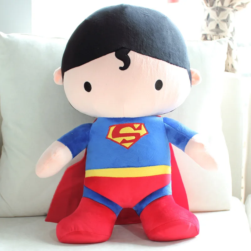 Мультфильм Аниме 50 см Супермен Бэтмен забавные мягкие плюшевые гигантская игрушка хороший ребенок для детей подарок на день рождения