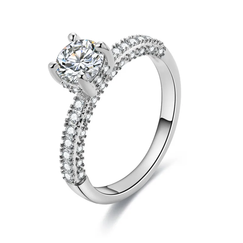 Yobest розовое золото цвет 2cts AAA циркон обручальное кольцо кольца для женщин Свадебные Bijoux Прямая поставка - Цвет основного камня: 15387
