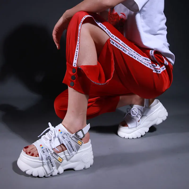 

Sandals Woman 2019 Flat Bottom Sponge Shoe Increase Beach Shoes Woman