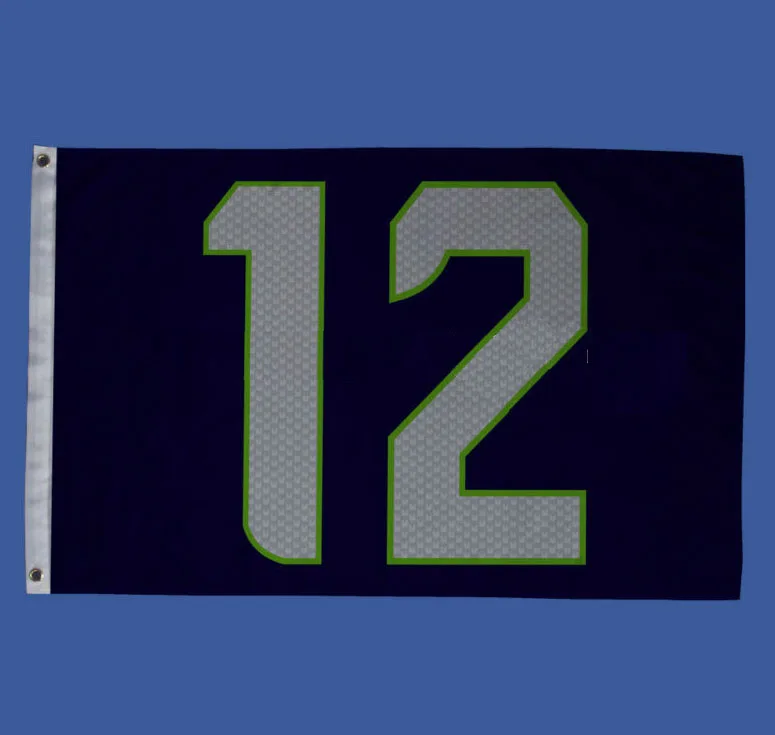 Seattle seahawks 12th Flag 3ft x 5ft NFL Banner Flying Custom Flag