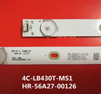 

led bar light for TCL 43E10 TV backlight 4C-LB430T-MS1 HR-56A27-00126 screen LVF430CSDO 1set=4pcs 1pcs=8led