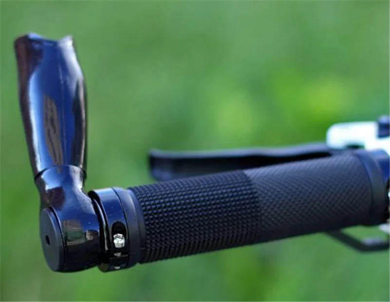 WEST BIKING Aluminum Alloy Horns Black Cycling Bicycle Handlebar Bar End Grip Ultralight Rubber Road Handlebar Grips For Bicycle