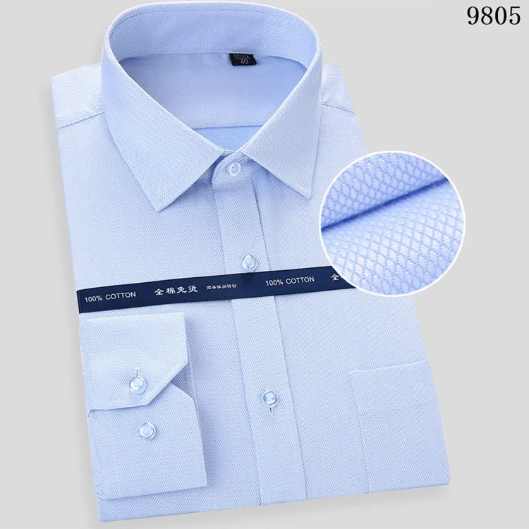 

Non-ironing Men Long Sleeve Shirt New Male Plus Size Fit Business Shirts White Blue Dropshipping 2018 Japanese Streetwear