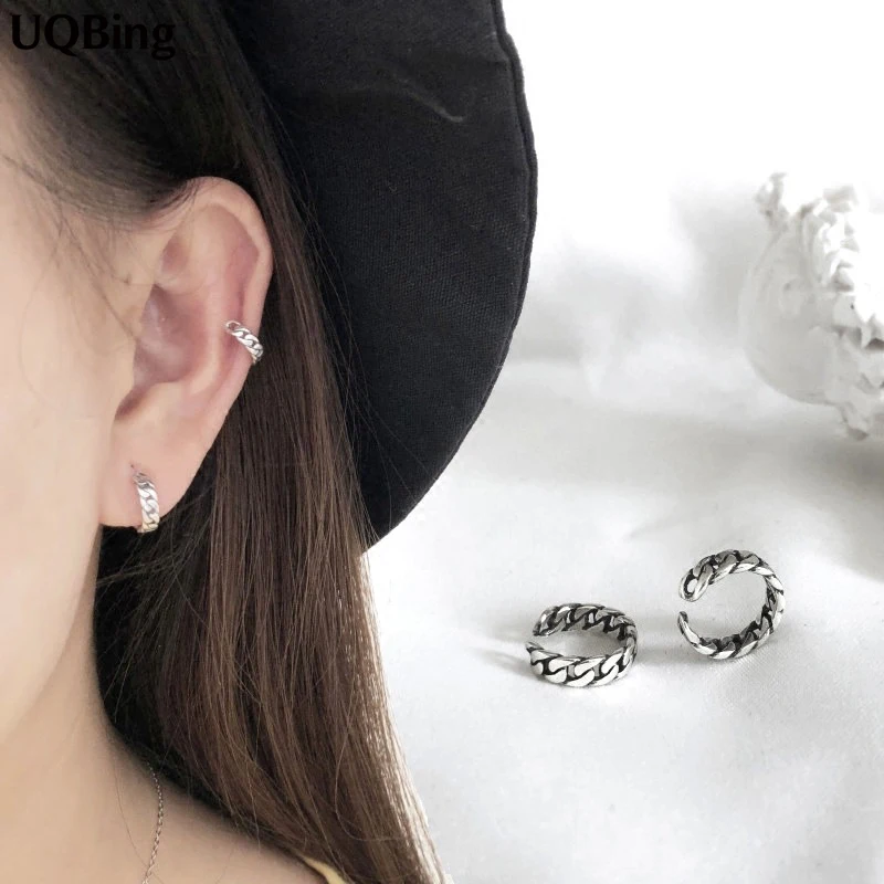 

High Quality 925 Sterling Silver Earless Hole Clip Earrings Jewelry For Women Girls Gift Brincos Pendientes de Prata