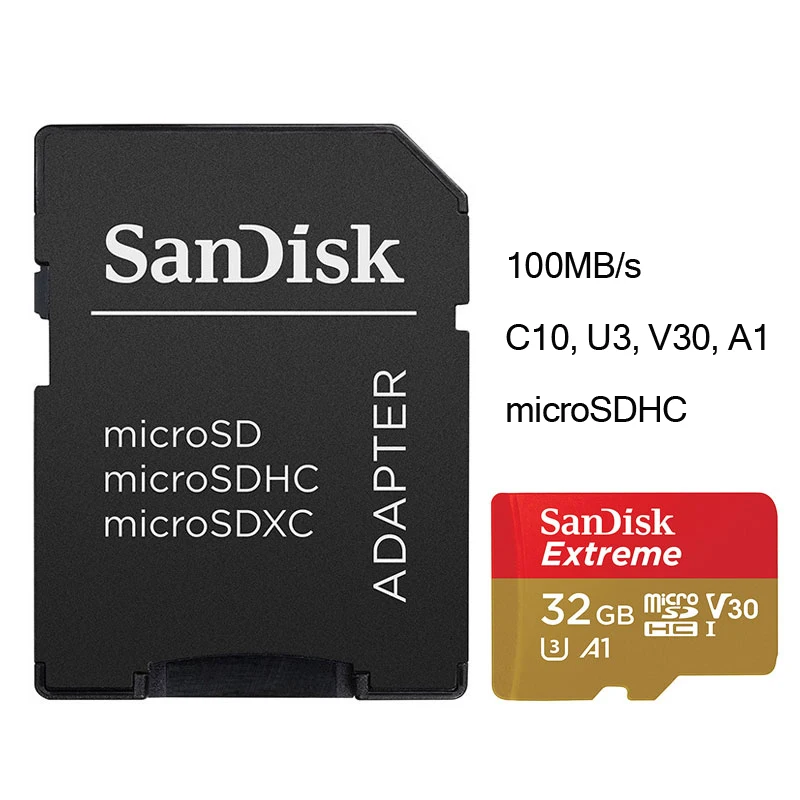 Карта памяти SanDisk Micro SD 32 Гб класс 10 64 Гб 128 ГБ 256 ГБ C10 U3 V30 4K UHD карта памяти флэш-память Microsd для смартфона - Емкость: 32 Гб