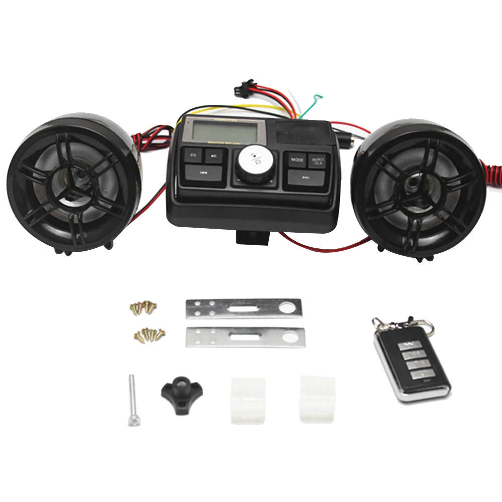 

Motorcycle Alarm Waterproof Sound System FM Radio Stereo Amplifier MP3 Speakers Anti-Theft Alarm System with USB SD Slot New