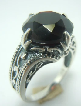 

Europe and the United States garnet temperament of the queen Plant pattern retro romantic women fashion ring