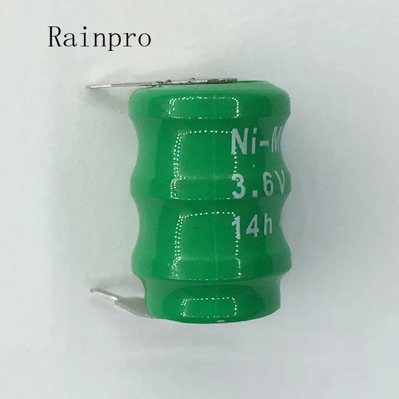 

Rainpro 5PCS/LOT NI-MH 3.6V 40mAh Rechargable Battery Cells for Clock.