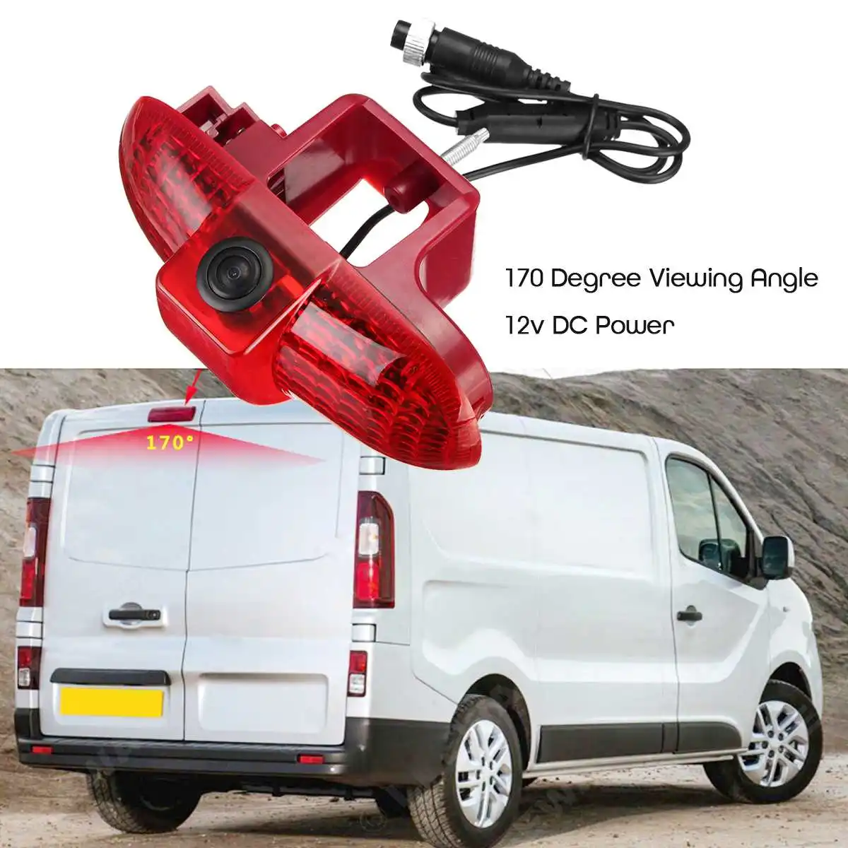 

170 degrees Car Reversing Backup Rear View Camera Brake Light 10M Extension Cable For Renault Trafic 2001-2014