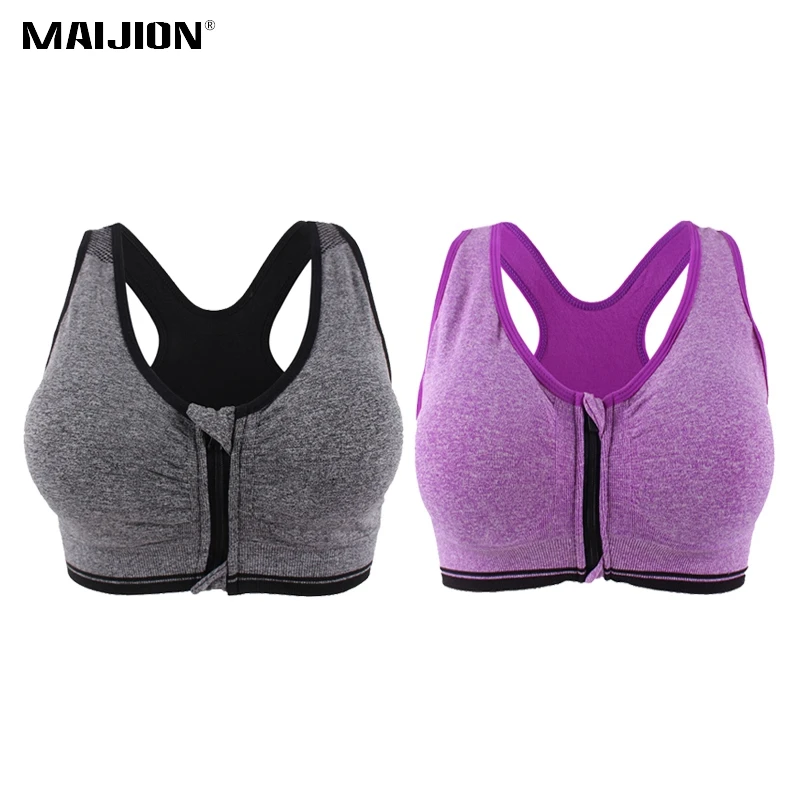 MAIJION 2PCS Women Push Up Fitness Yoga Bras XXXL Size,Shakeproof
