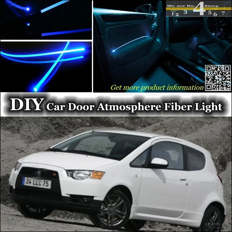 interior Ambient Light Tuning Atmosphere Fiber Optic Band Lights For Mitsubishi Colt Inside Door Panel illumination Not EL light