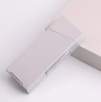

Metal women's Slim cigarette case windproof electronic cigarette lighte Cigarette Box with rechargeable USB Lighter
