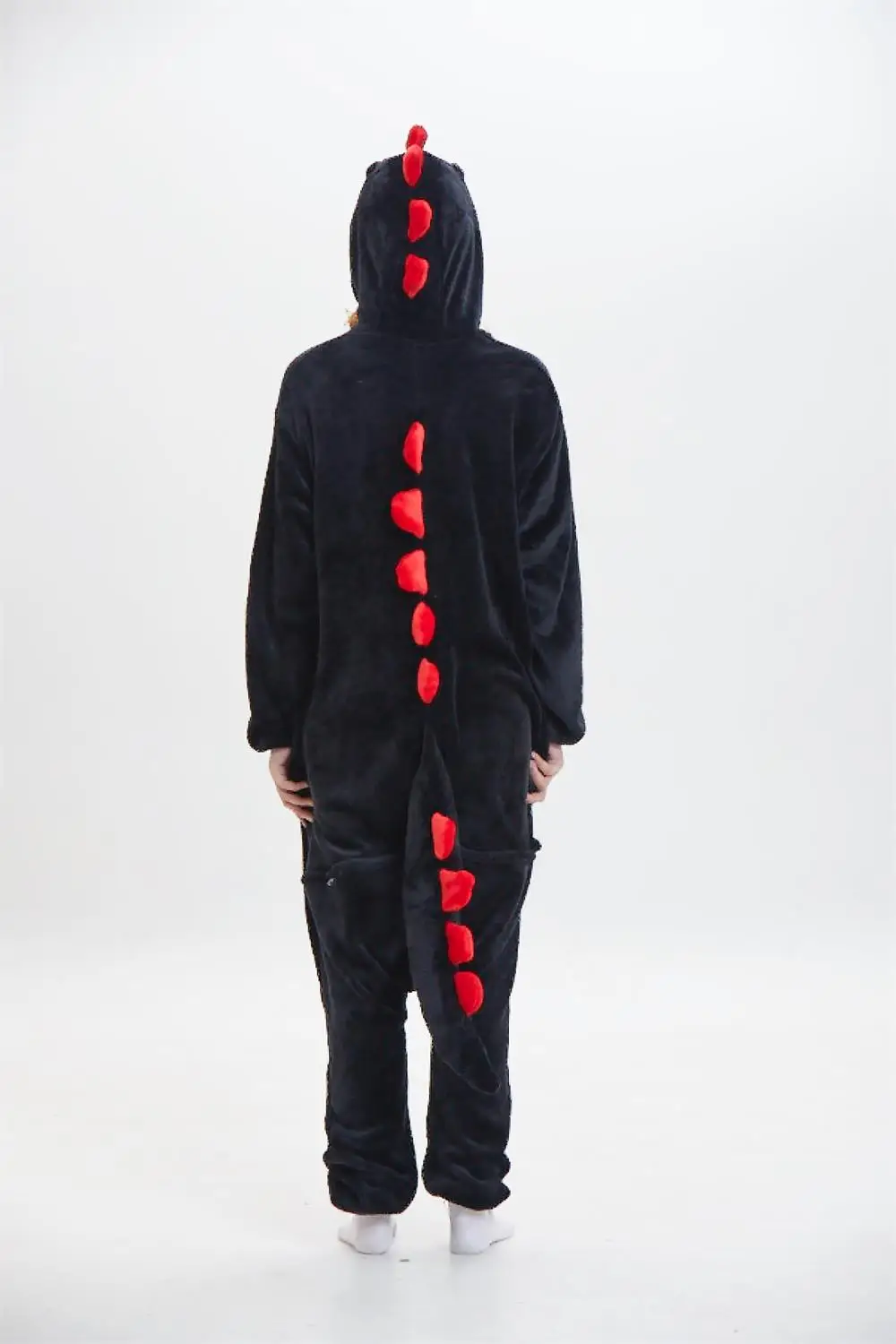 Kigurumi Black Dinosaur Onesies Adult Costumes Unisex Animal Purple Dragon Pajamas Sleepwear Cosplay Lovers Pyjamas
